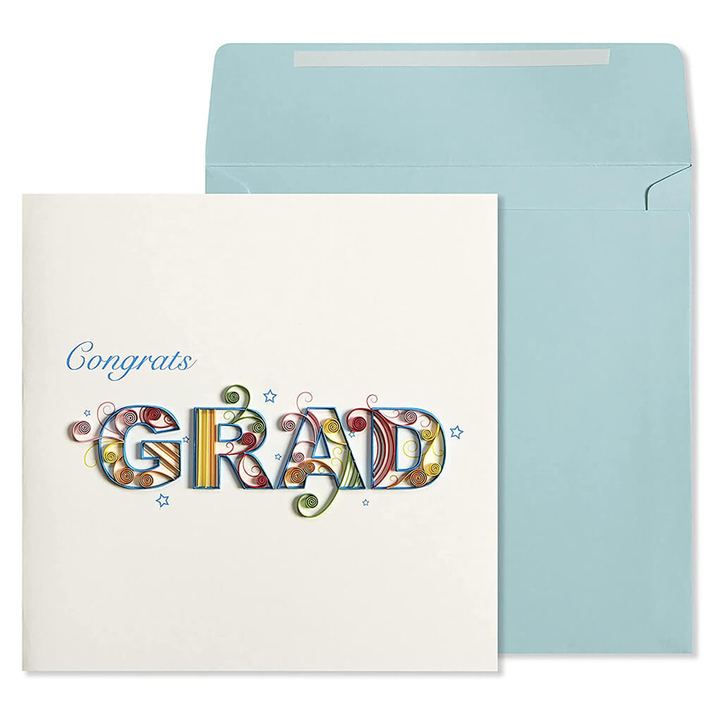 Graduation Card Congrats Grad Lettering