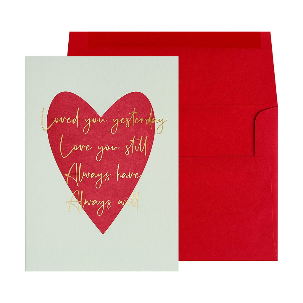 Valentine's Day Card Love U Yesterday Love U Still