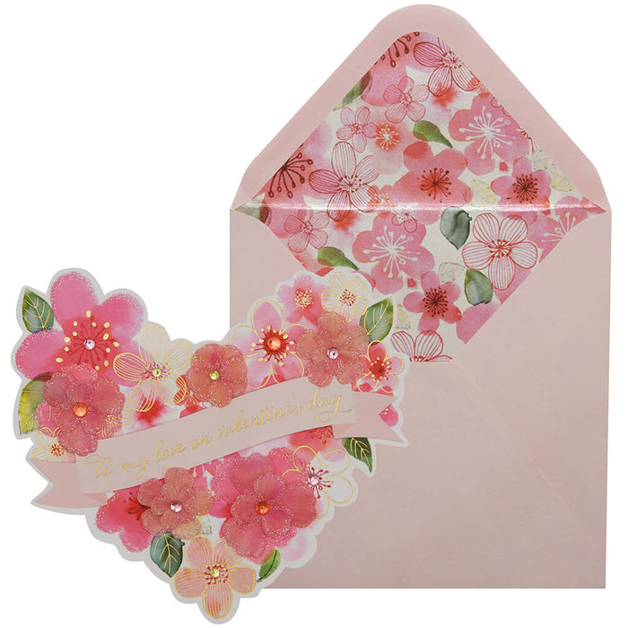 Valentine's Day Card Watercolor Heart