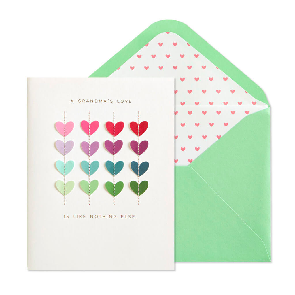 Birthday Card Grandma Hearts