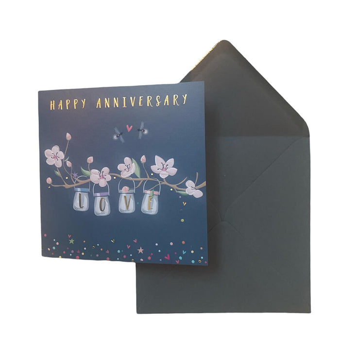 Anniversary Card Jars Hanging From Branch