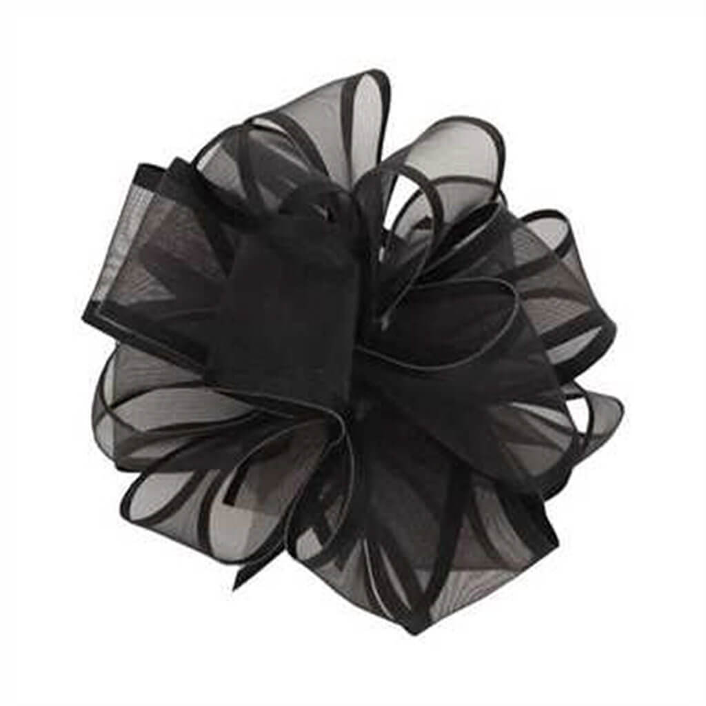 Charisse, Wired Edge Black #9 , 1.5in , Sold Per Yard