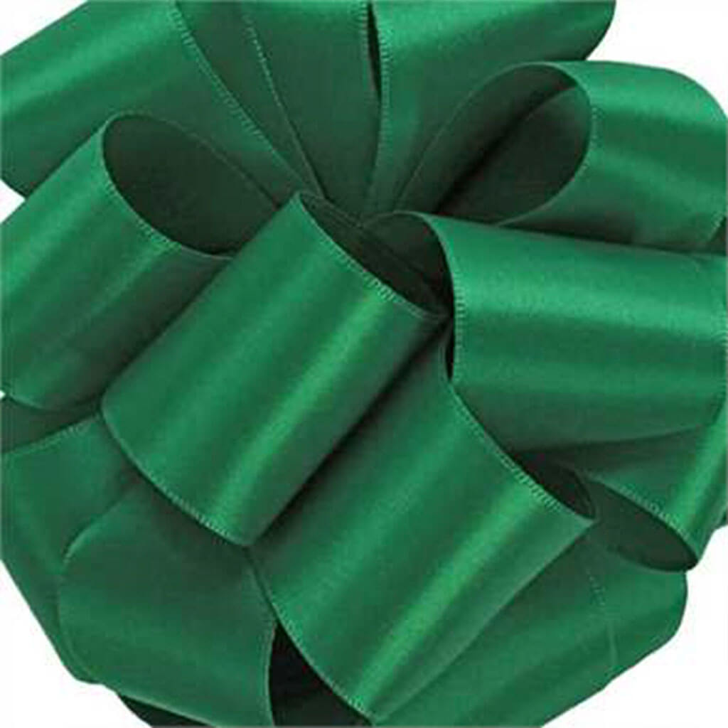 Double Face Satin Emerald #9, 1.5in , Sold Per Yard