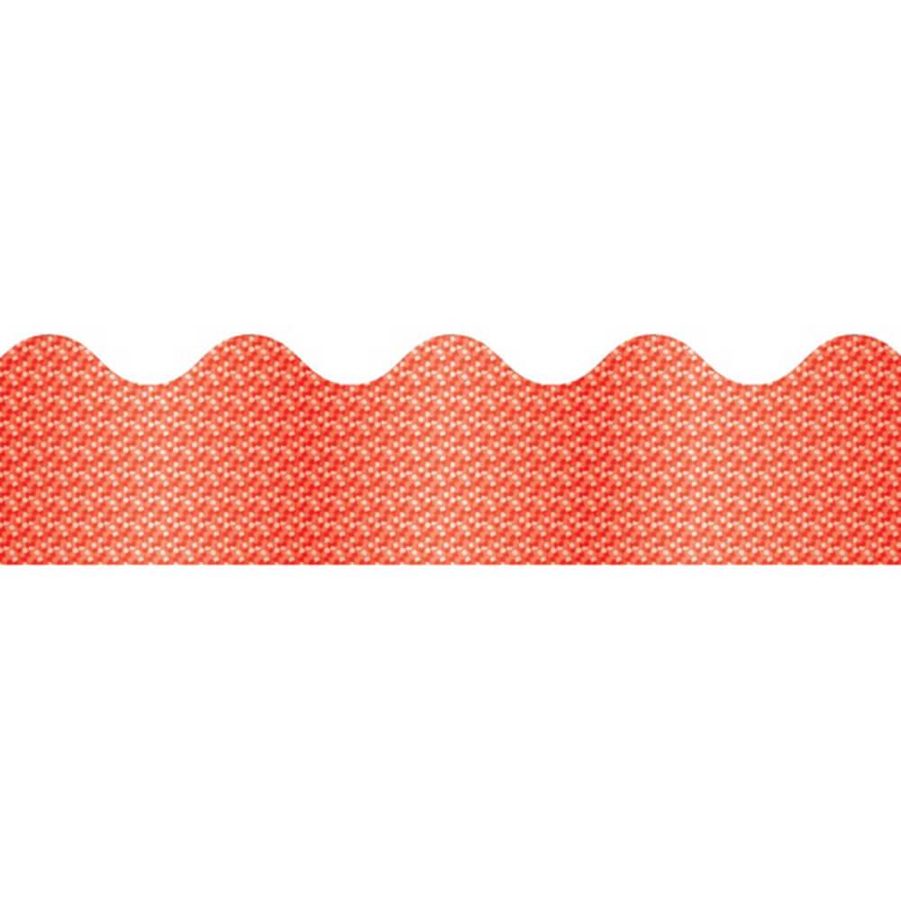 Red Sparkle Scalloped Borders 