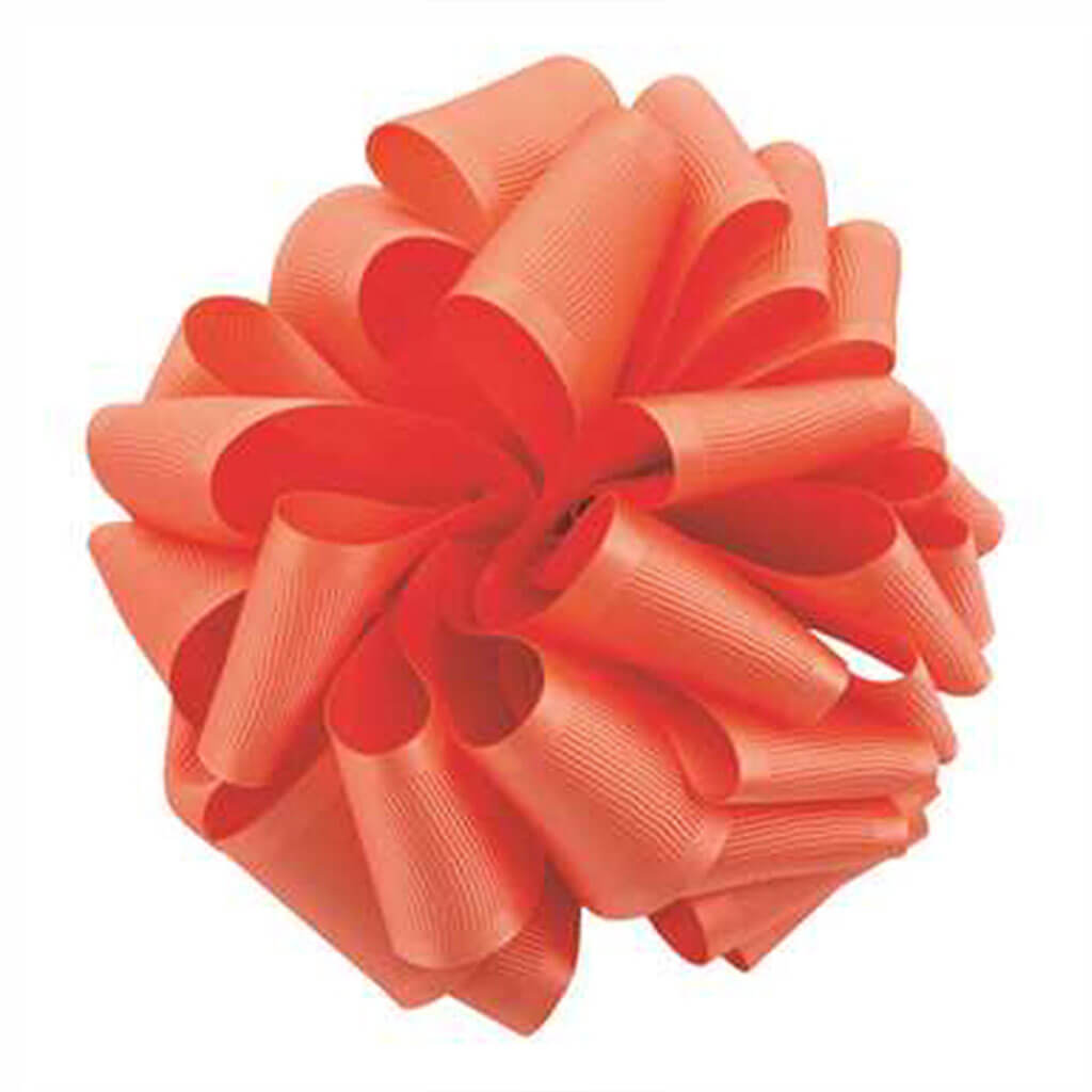 Satin Grosgrain Living Coral #9, 1.5in, Sold Per Yard