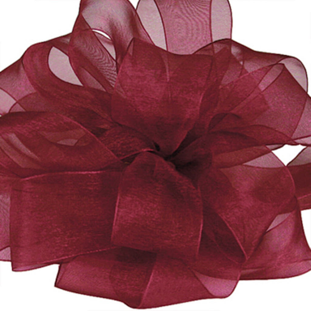 Simply Sheer Asiana wine #3, 5/8 in , Sold Per Yard