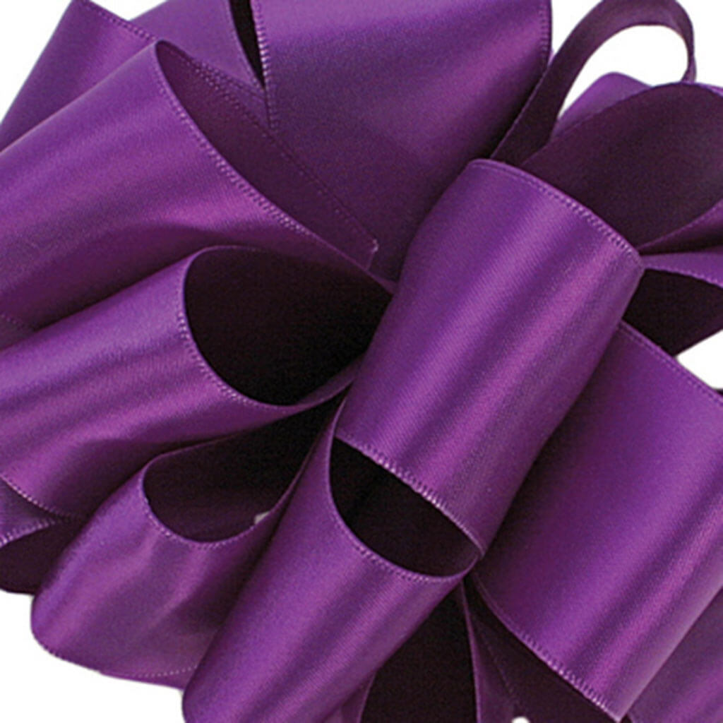 Double Face Satin Purple #9, 1.5in , Sold Per Yard