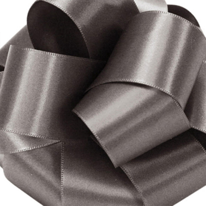 Double Face Satin Pewter #3, 5/8in