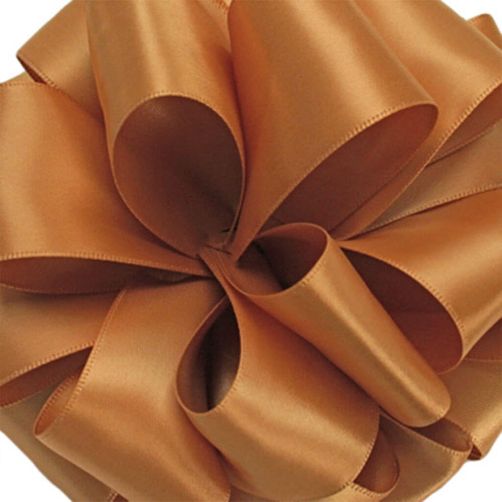 Double Face Satin Old Gold #9, 1.5in
