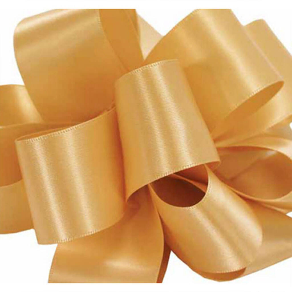 Double Face Satin Golden Ale #3, 5/8in