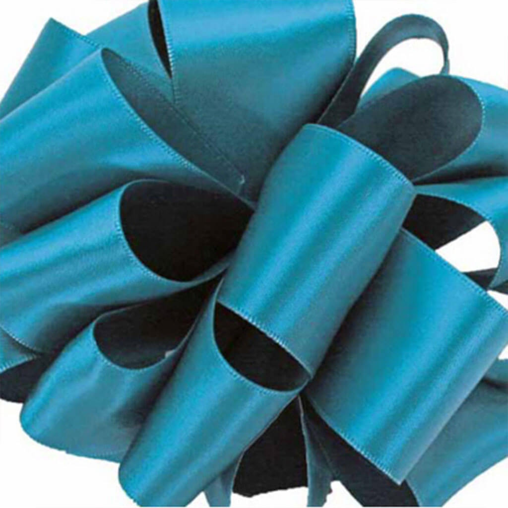 Double Face Satin Deep Teal #9, 1.5in , Sold Per Yard