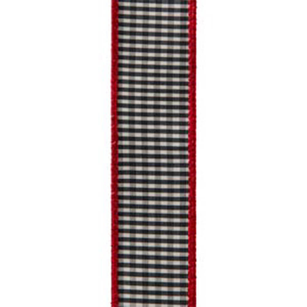 Zinger, Wired Edge Black/White #9, 1.5in, Sold Per Yard