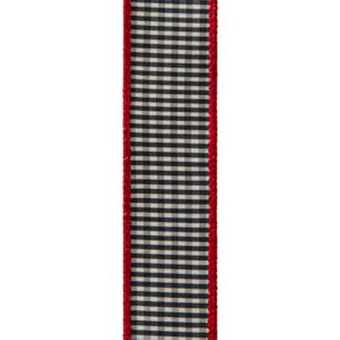 Zinger, Wired Edge Black/White #9, 1.5in, Sold Per Yard