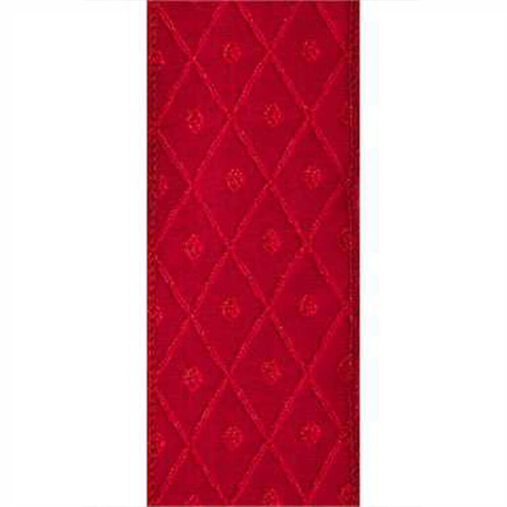 Germain, Wired Edge Red #100, 4 in, Sold Per Yard