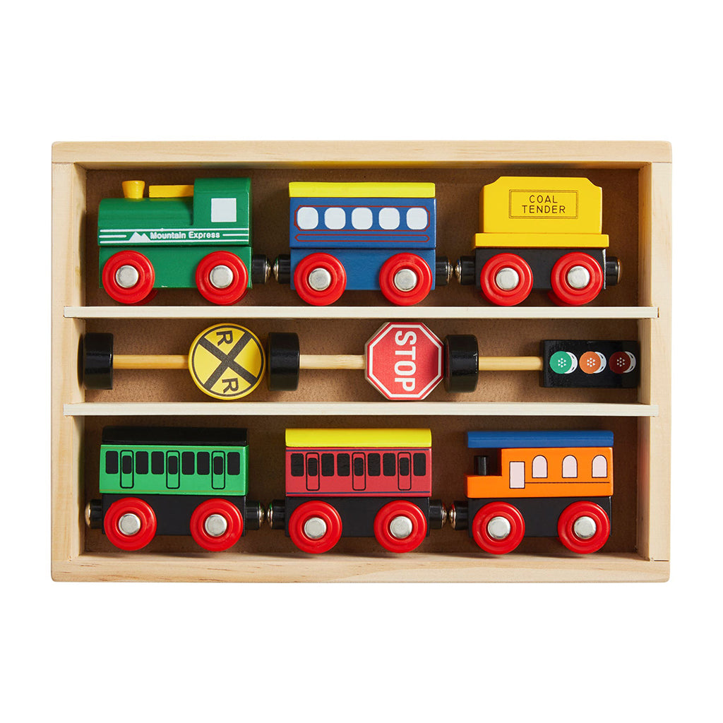 Boxed Wood Train Set