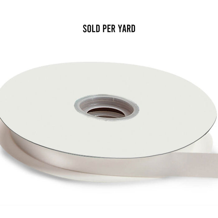 Flora Satin Ribbon #3 5/8 White