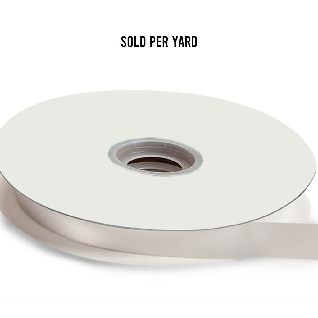 Flora Satin Ribbon #3 5/8 White