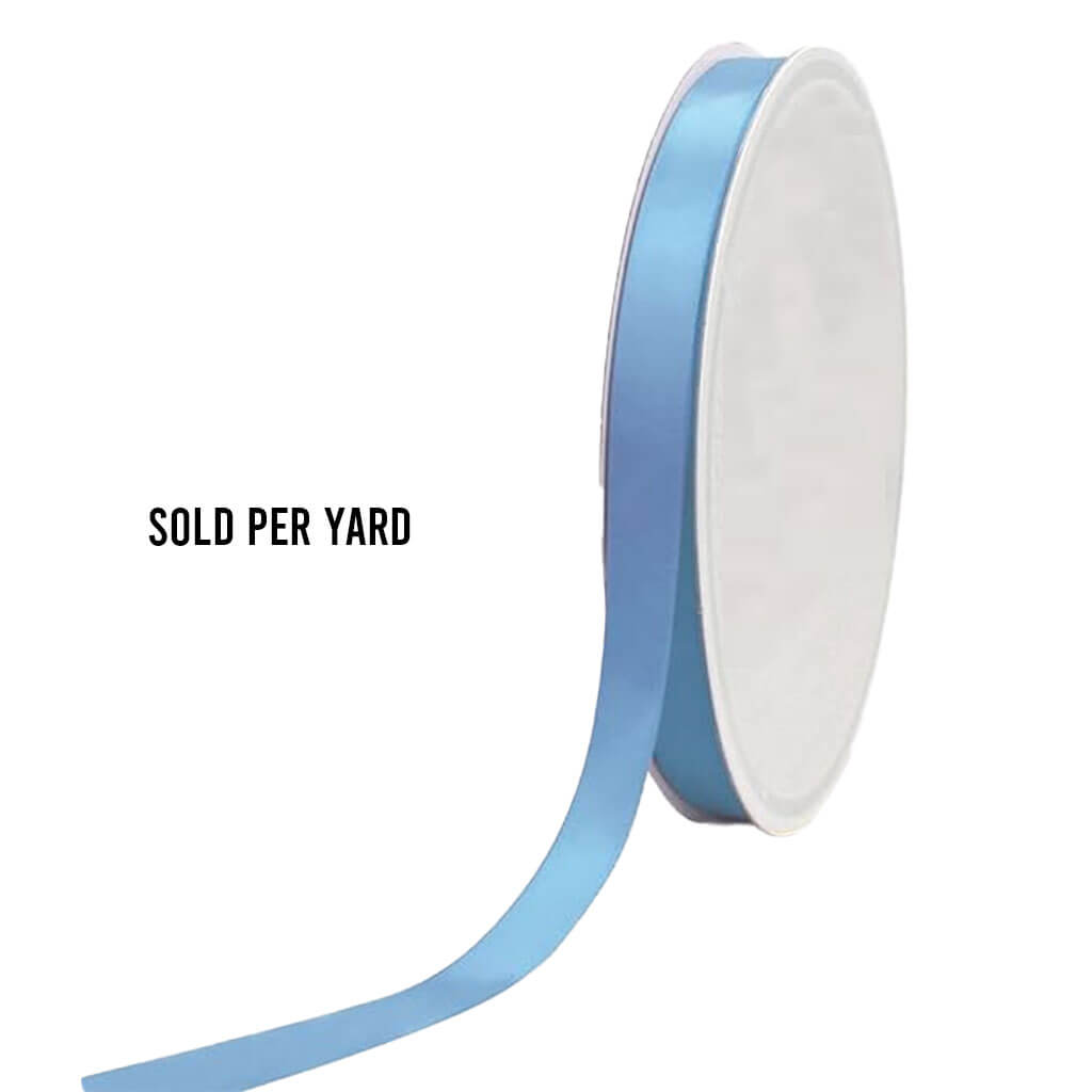 Flora Satin Ribbon #3 5/8 Blue