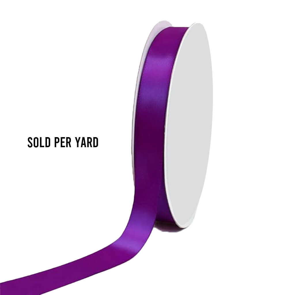 Flora Satin Ribbon #3 5/8 Purple