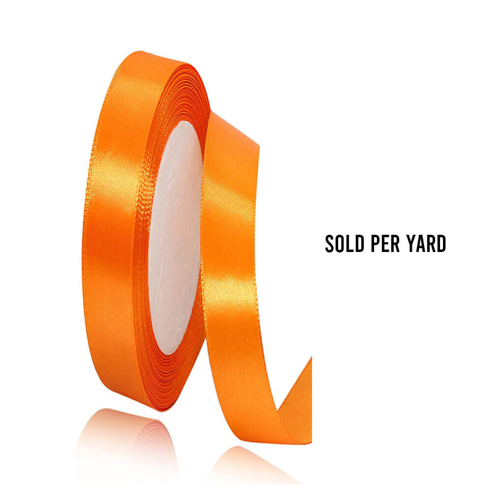 Flora Satin Ribbon #3 5/8 Tropical Orange