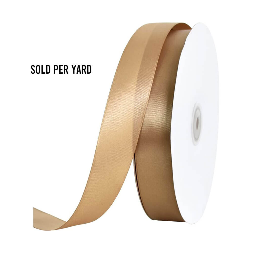 Flora Satin Ribbon #3 5/8 Gold