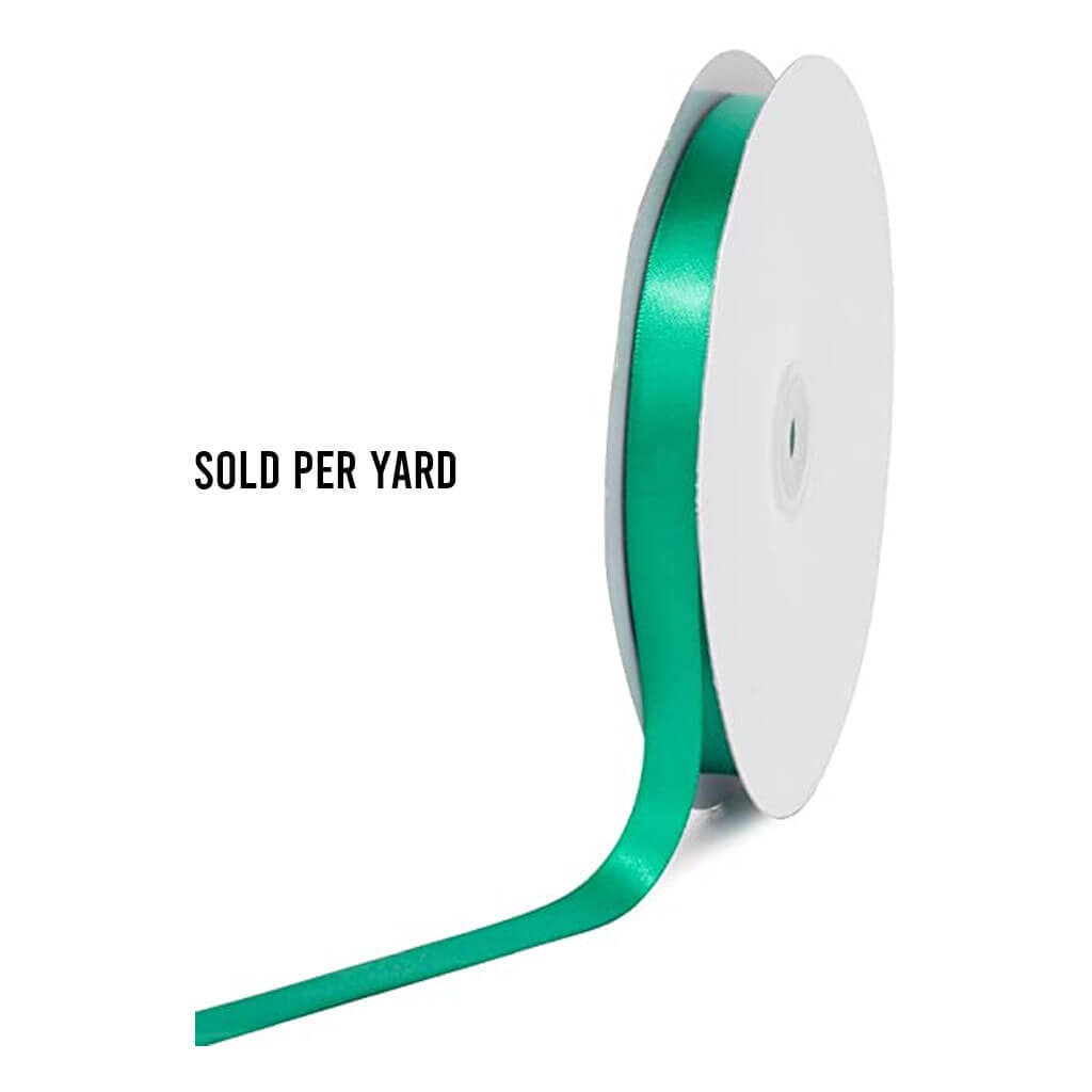 Flora Satin Ribbon #3 5/8 Emerald
