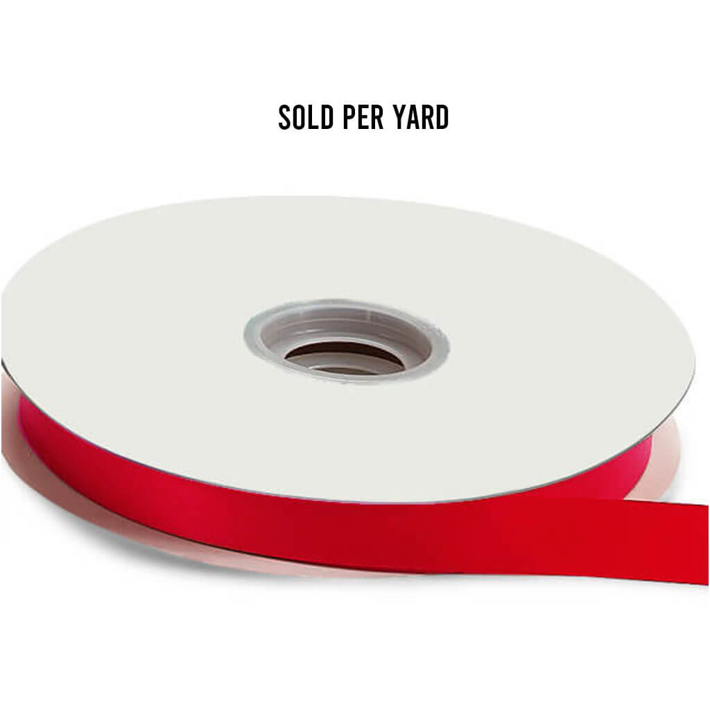 Flora Satin Ribbon #3 5/8 Hot Red