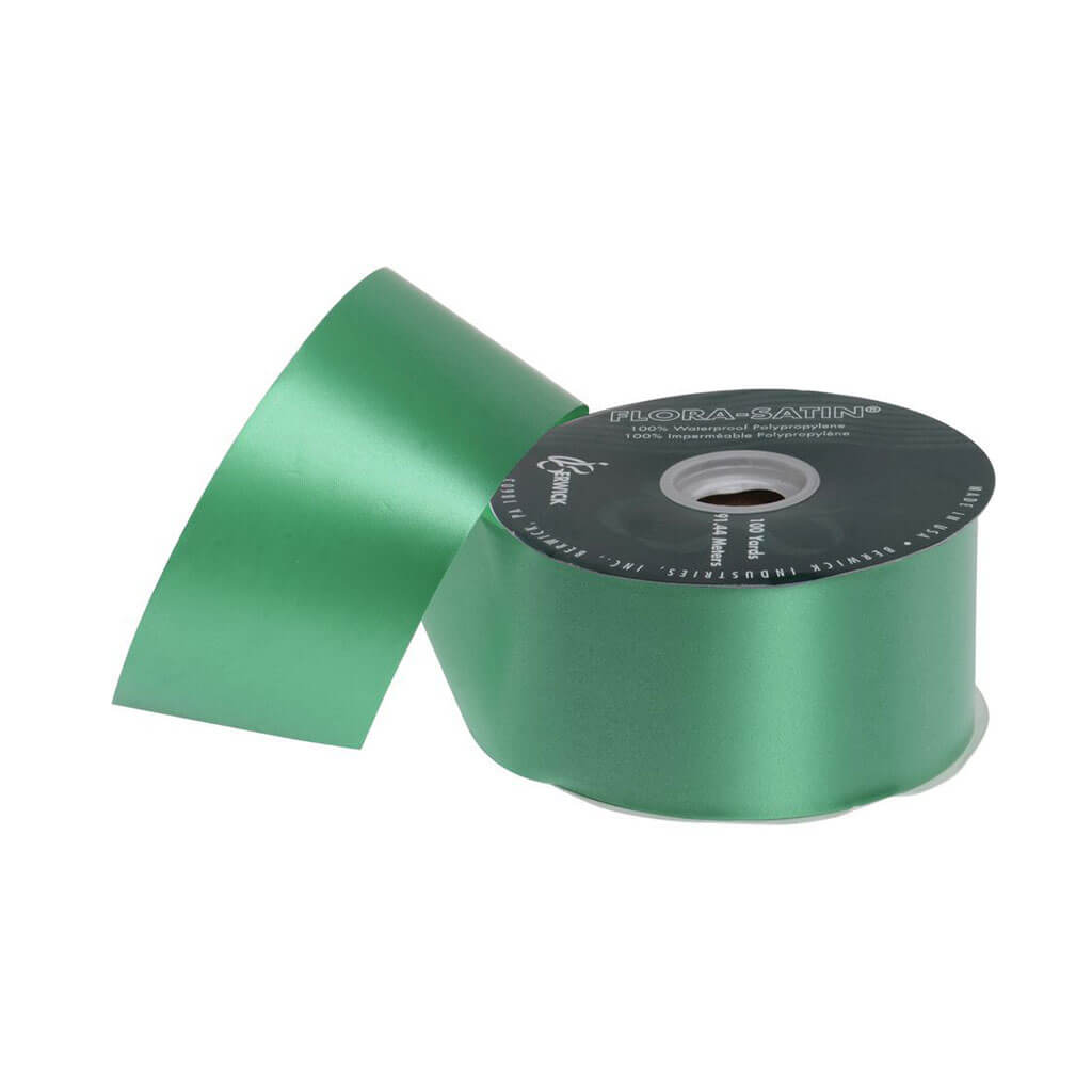 Flora Satin Ribbon #40 2-3/4in Emerald