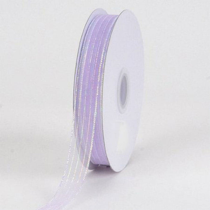Striped Chiffon #3 5/8in Lavender