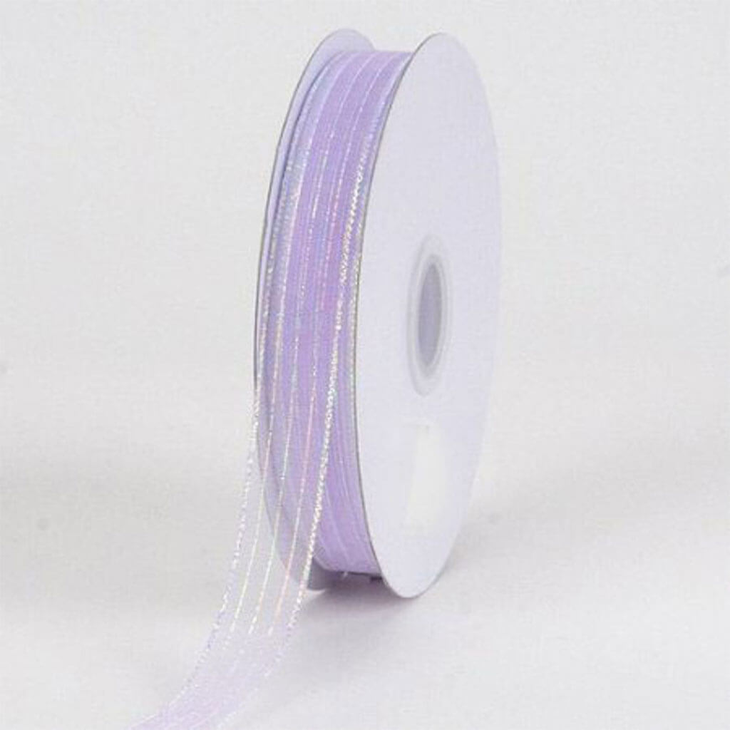 Striped Chiffon #3 5/8in Lavender