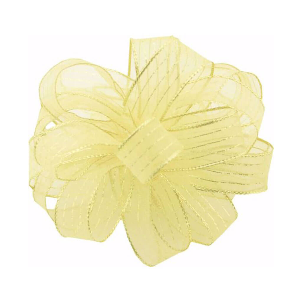 Striped Chiffon #3 5/8in Yellow