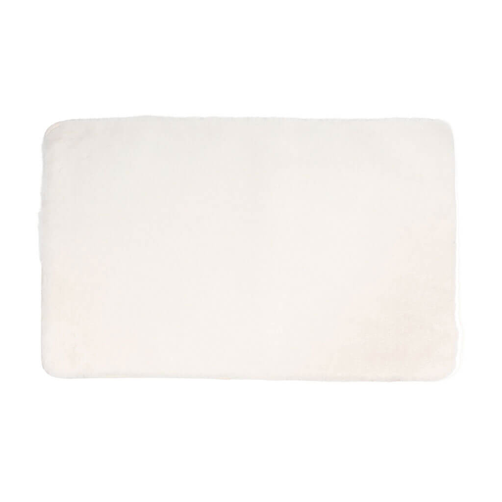 Luxurious Faux Fur Bath Mat Cream