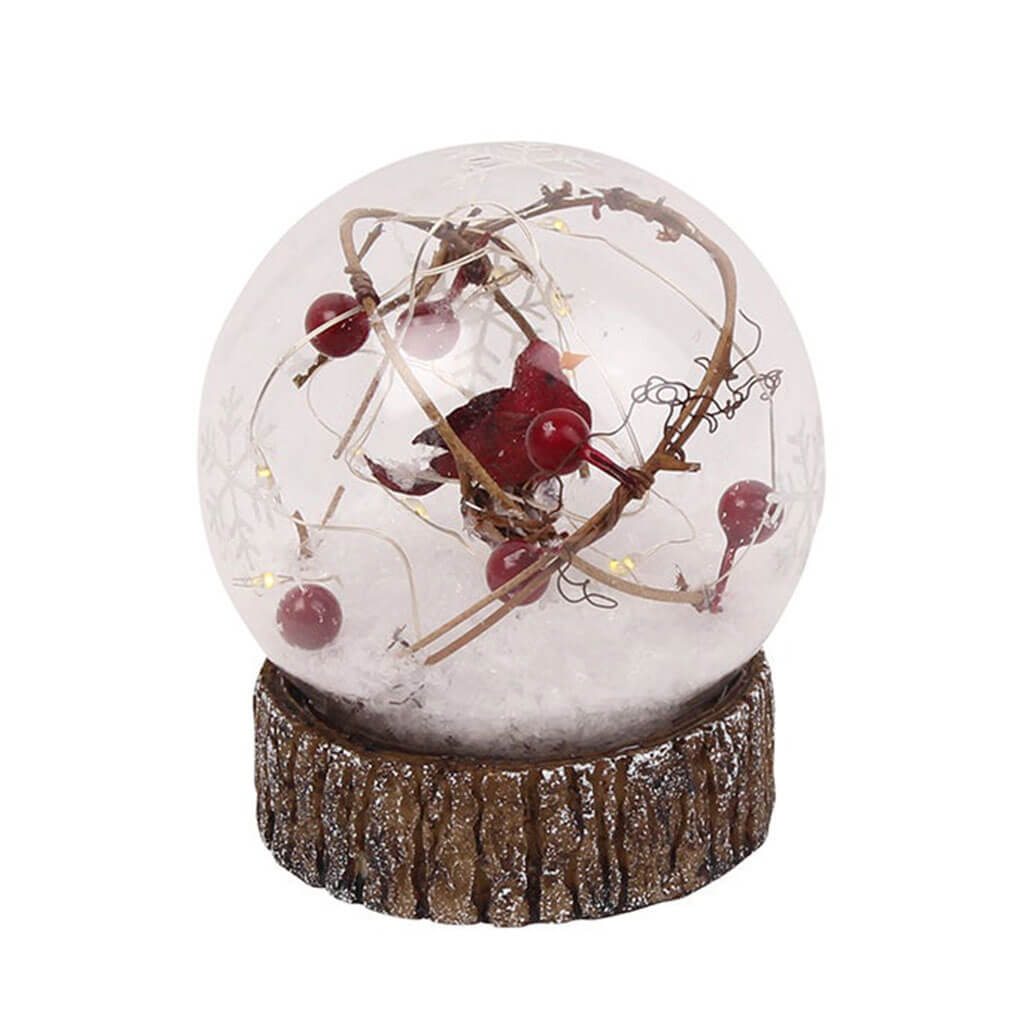 Bird Led Decor Snow Ball Multi