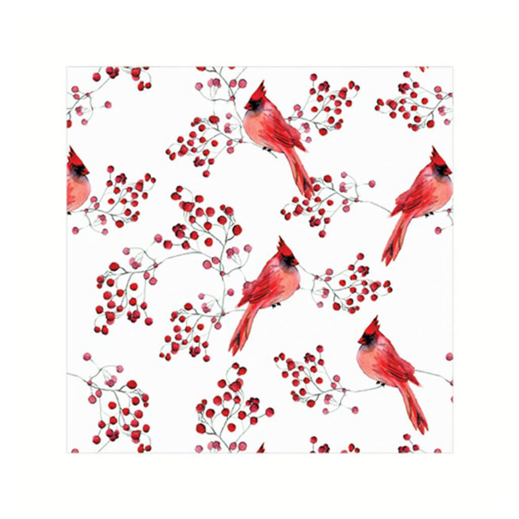 Cardinal Printed Luncheon Napkin 20Pk Red 