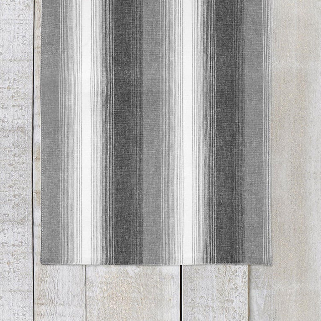 Sera Stripe Table Runner Grey