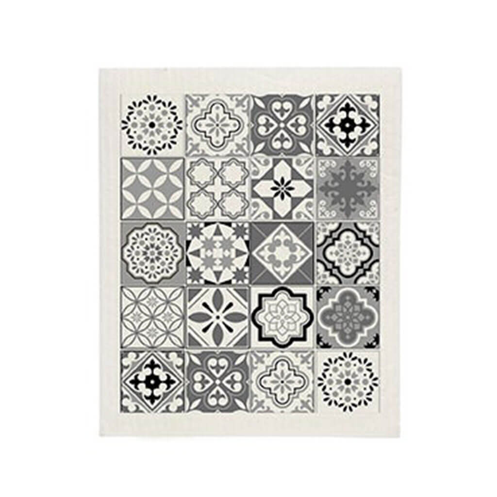 Spanish Tile Sponge Cloth Black