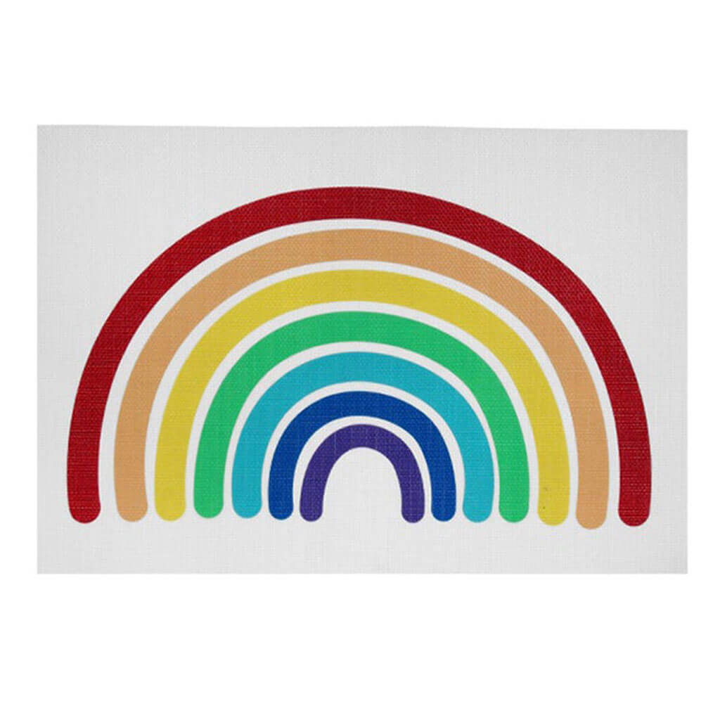 Rainbow Printed Vinyl Placemat Multi