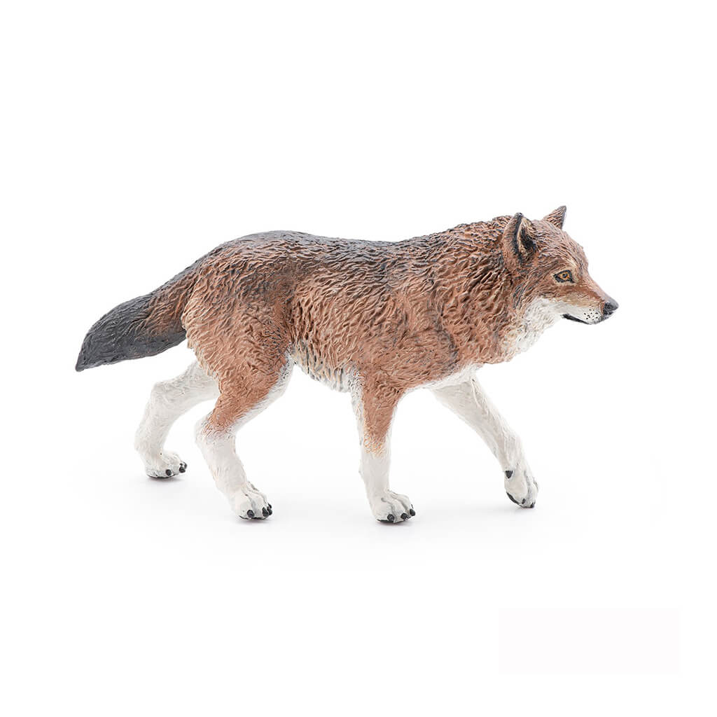 Papo Wolf Toy Figure Brown