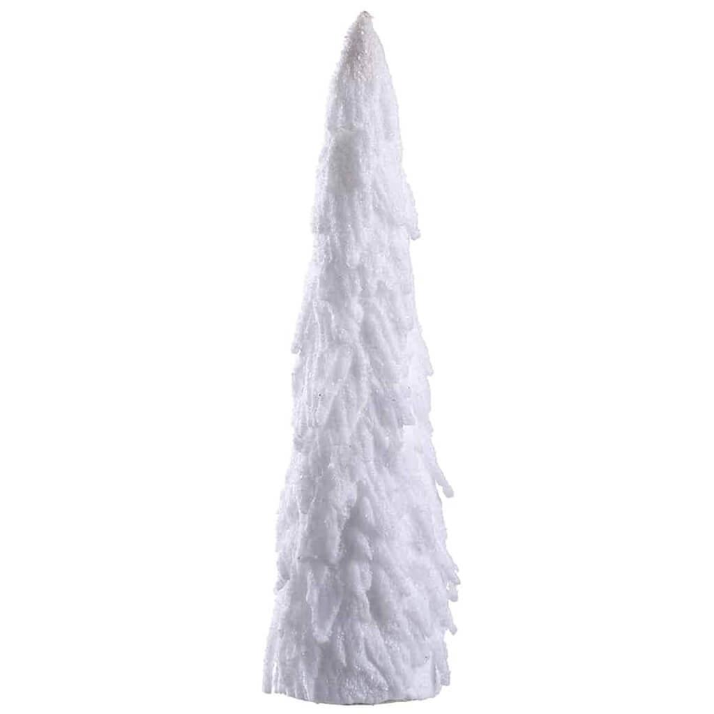 Snowed Cone Topiary White 16in