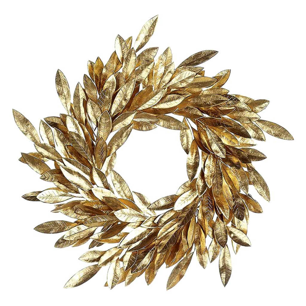 Bay Leaf Wreath Gold, 24in