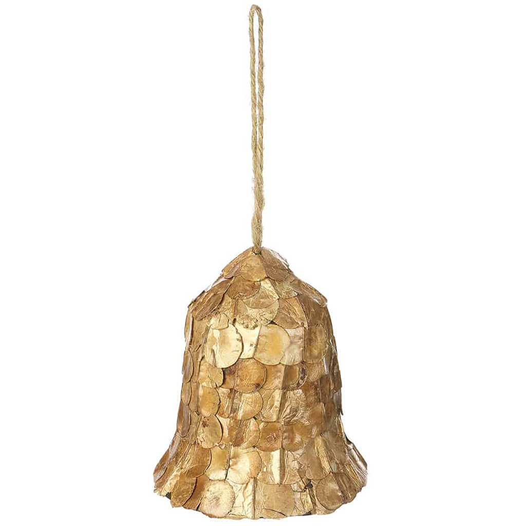 Pod Bell Ornament Gold 5in