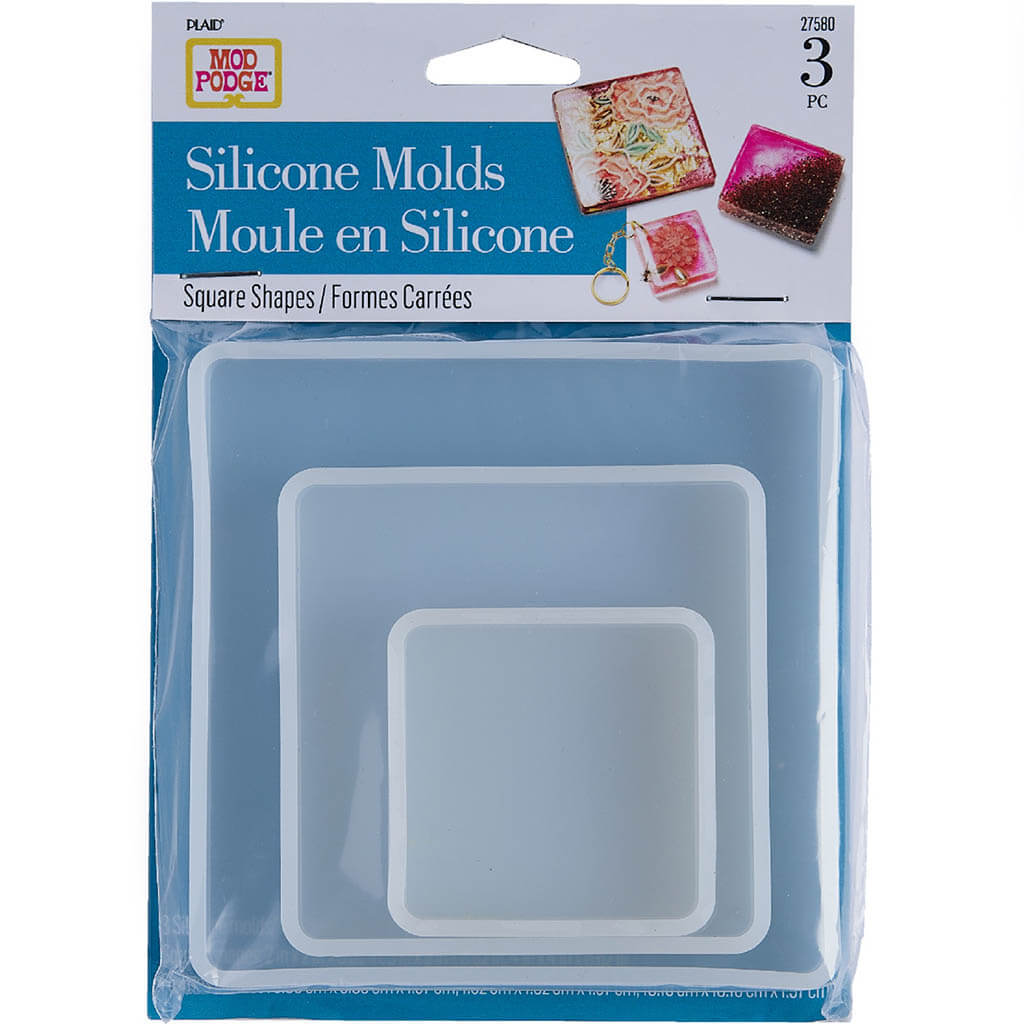 Mod Podge Silicone Mold Square, 3pc