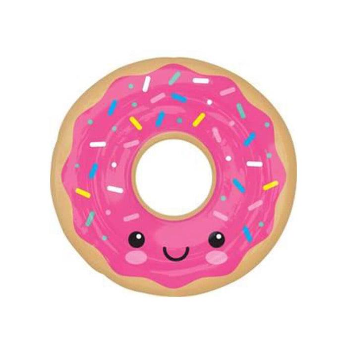 Smiling Donut Super Shape Foil Balloon, 27in