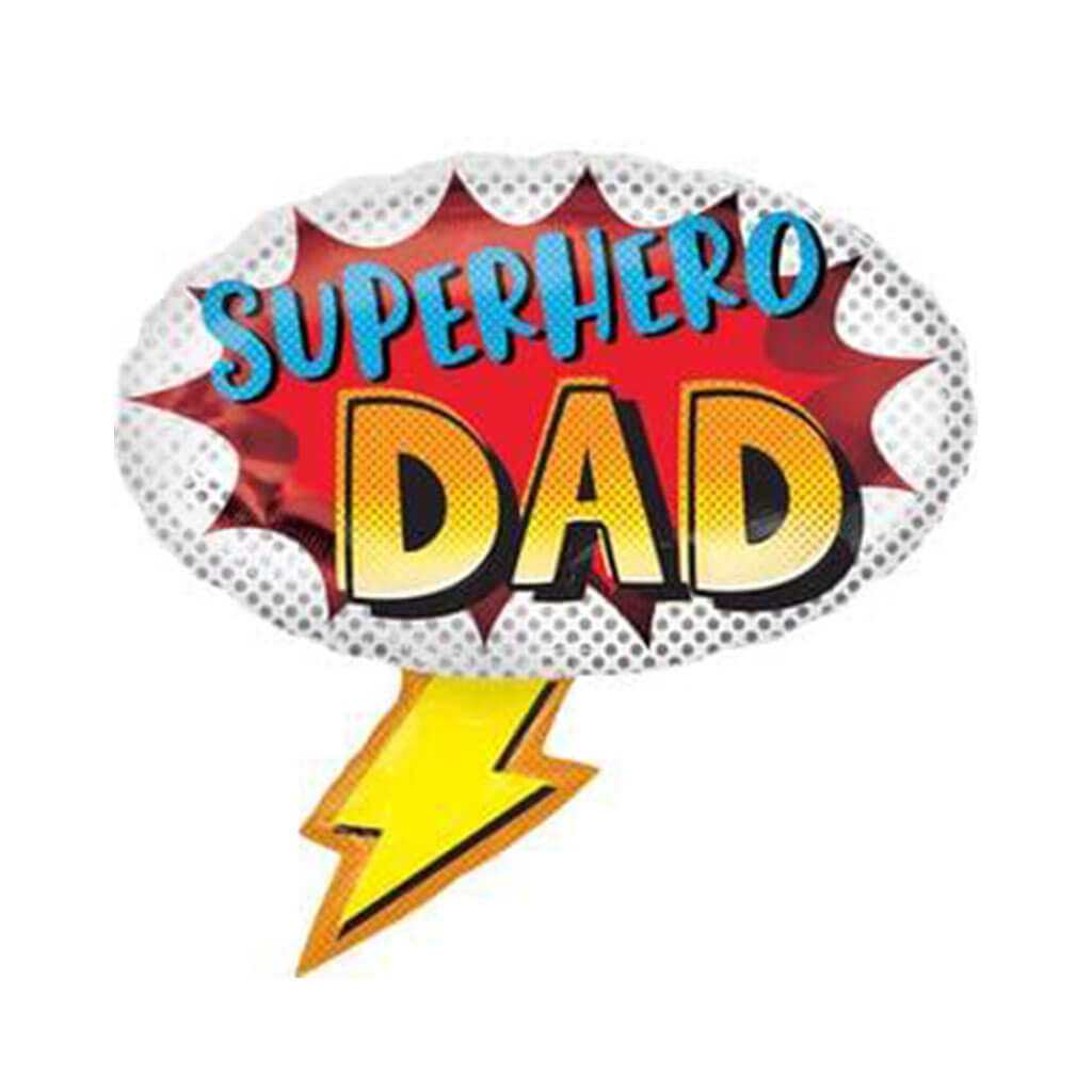 Superhero Dad Super Shape Foil Ballon, 26in