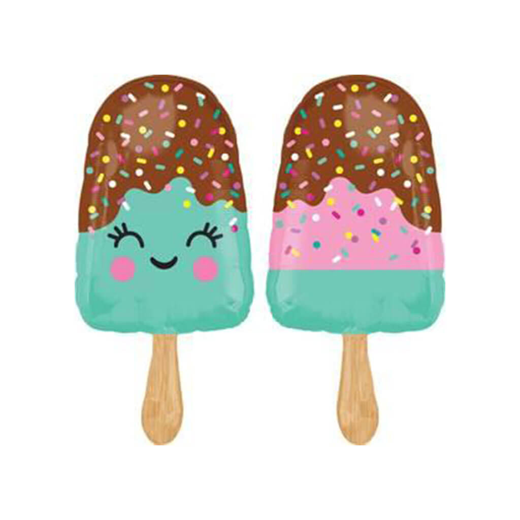 Ice Cream Lolly Super Shape Foil Balloon, 35in