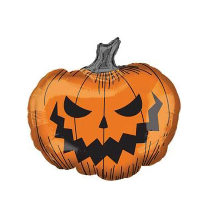 Hallows' Eve Pumpkin Super Shape Foil Balloon, 29in