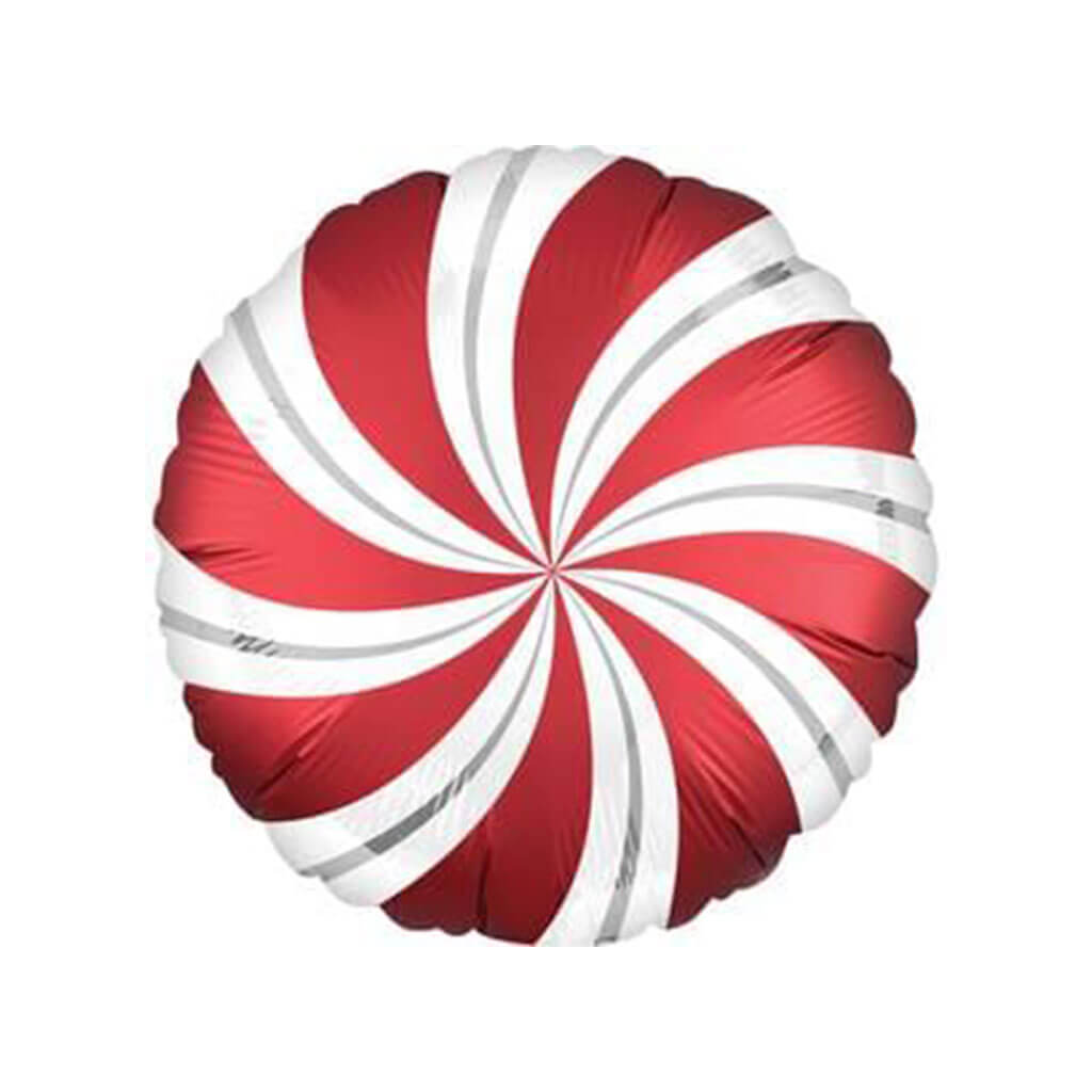 Sangria Candy Swirls Satin Foil Balloon, 18in