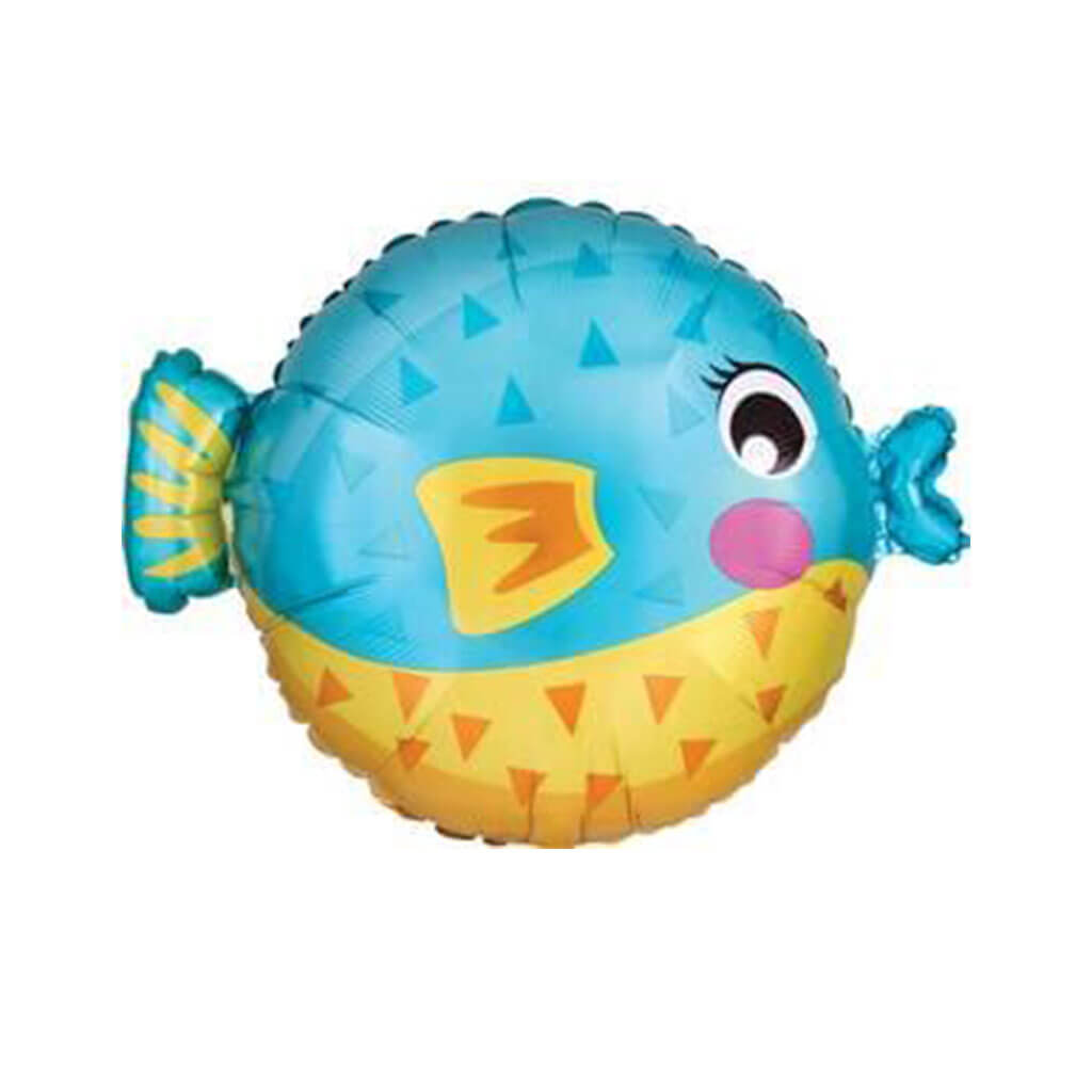 Puffer Fish Shape Foil Balloon, 19in