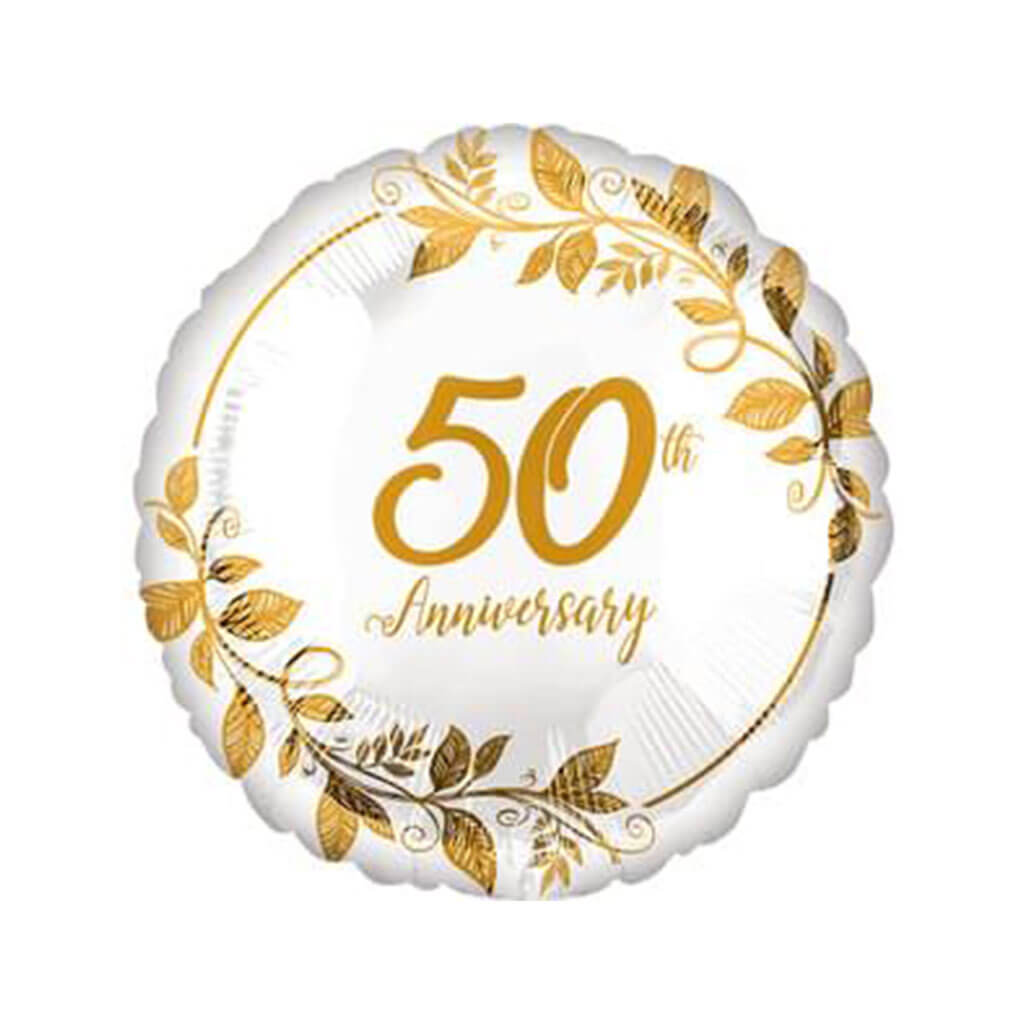 Happy 50th Anniversary Foil Balloon, 18in