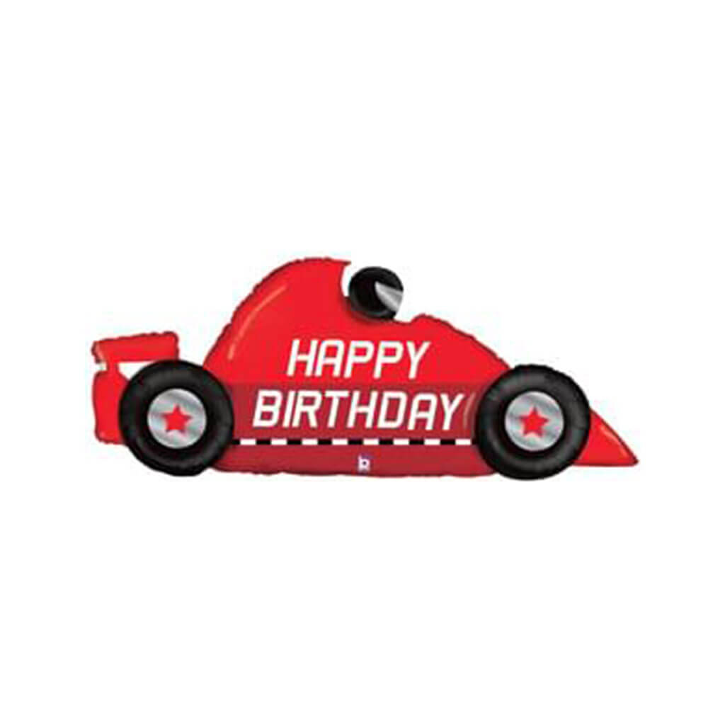 Race Car Birthday Super Shape Foil Balloon, 43in